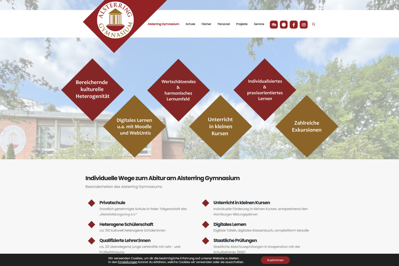 Alsterring Gymnasium HH sucht Lehrkraft für dir Fächer Geschichte, Sport, Deutsch und/oder Geographie